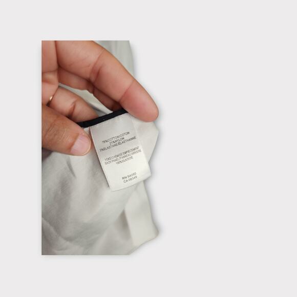 Robert Rodriguez Womens Colorblock Snap Blouse Black White 6 Contrast - Picture 5 of 9